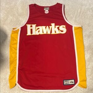 Majestic Red and Yellow Hawks Jersey